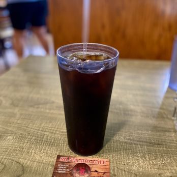 Silverado Cafe - a drink in a plastic cup on a table - Breakfast & Brunch Near Me - Silverado, California