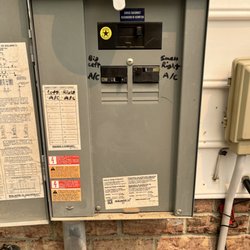 Affordable Air Care - Properly sized breakers, marked for east shutoff