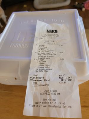 Lee's Famous Recipe Chicken by null