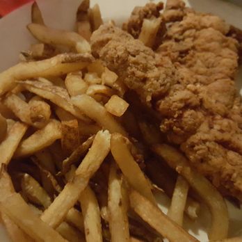 The Pit - Kid's meal. Dry, chicken fingers. It doesn't come with any dipping sauce either. - Barbeque Near Me - Raleigh, North Carolina The Pit - Kid's meal. Dry, chicken fingers. It doesn't come with any dipping sauce either. - Barbeque Near Me - Raleigh, North Carolina