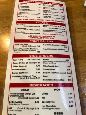 Menu photo 2 Sunset Grill Restaurant Toronto, ON Menu photo 2 Sunset Grill Restaurant Toronto, ON