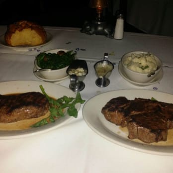 Morton's The Steakhouse - Our mains... Da Ribeyes... Center cut on left and Bone In on the right! Blue cheese butter FTW!!! - Steakhouses Near Me - Honolulu, Hawaii Morton's The Steakhouse - Our mains... Da Ribeyes... Center cut on left and Bone In on the right! Blue cheese butter FTW!!! - Steakhouses Near Me - Honolulu, Hawaii