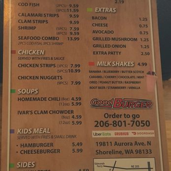 Good Burger - Menu 2of2 (6/12/21) - Burgers Near Me - Shoreline, Washington
