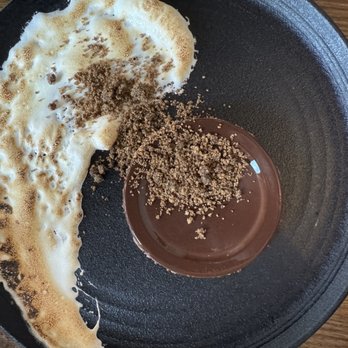 Homestead - Campfire chocolate panna cotta - Salad Near Me - Cumming, Georgia Homestead - Campfire chocolate panna cotta - Salad Near Me - Cumming, Georgia