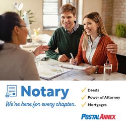 PostalAnnex - Did you know our store offers notary services? Once your documents are notarized, we'll help you make any copies and ship them out.
