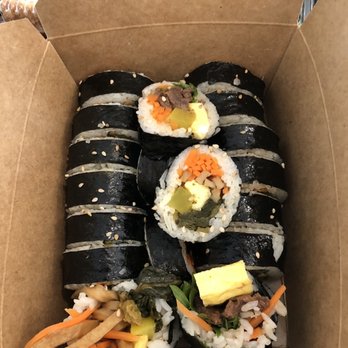 Kitchen Woori - A mike of Beef and fish cake kimbap - Caterers Near Me - San Francisco, California Kitchen Woori - A mike of Beef and fish cake kimbap - Caterers Near Me - San Francisco, California