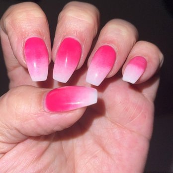 Citrus Nail Bar - Ombré dipped nails coffin shape!! - Waxing Near Me - Fort Worth, Texas