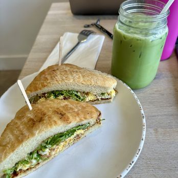 Drift Cafe - Breakfast Sandwich and Blackberry Matcha - Coffee & Tea Near Me - Pacific Beach, California