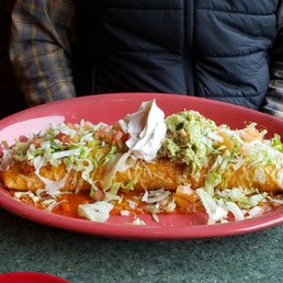 A huge! vegetarian burrito- made for great leftovers.