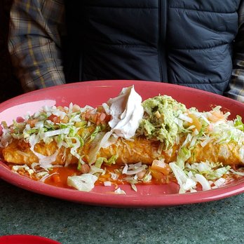 Los Potrillos - A huge! vegetarian burrito- made for great leftovers. - Mexican Near Me - Eugene, Oregon