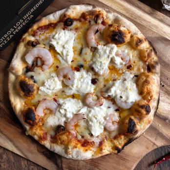 Pizzart - EXTRAORDINARIA DE BURRATA Y GAMBAS - Pizza Near Me - Madrid, M Pizzart - EXTRAORDINARIA DE BURRATA Y GAMBAS - Pizza Near Me - Madrid, M
