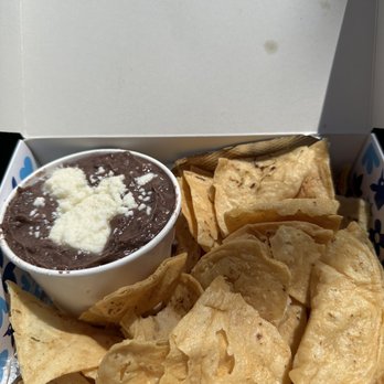 Chilaquil - Black bean dip and house chips - Mexican Near Me - San Antonio, Texas