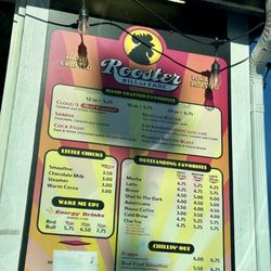 Rooster Hand Crafted Coffee - Menu