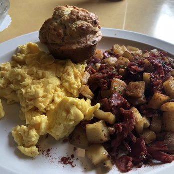 Wild Eggs - Smokin Hash with potatoes, eggs, and an everything muffin. I said no to the peppers and onions. - Breakfast & Brunch Near Me - Louisville, Kentucky Wild Eggs - Smokin Hash with potatoes, eggs, and an everything muffin. I said no to the peppers and onions. - Breakfast & Brunch Near Me - Louisville, Kentucky