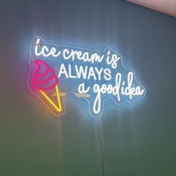 Sweet Scoops Ice Cream - Sign on wall