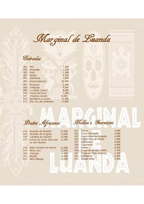 Menu photo 2 Restaurante Marginal de Luanda Lisbon, 11