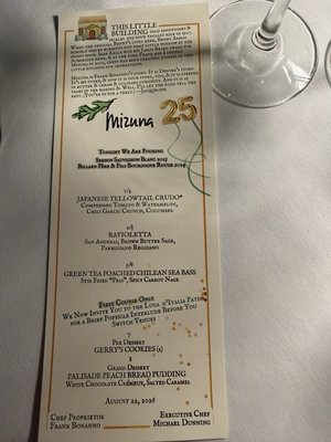 Menu photo 1 Mizuna Denver, CO Menu photo 1 Mizuna Denver, CO