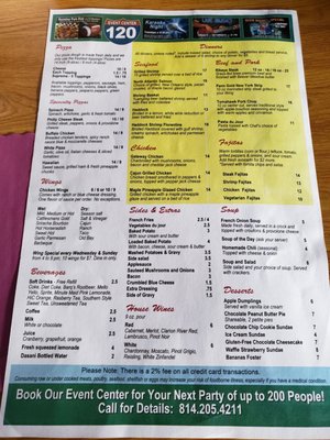 Menu photo 2 120 Pub & Grub Clearfield, PA