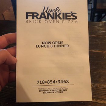 Uncle Frankie’s Brick Oven Pizza - Pizza Near Me - Brooklyn, New York Uncle Frankie’s Brick Oven Pizza - Pizza Near Me - Brooklyn, New York