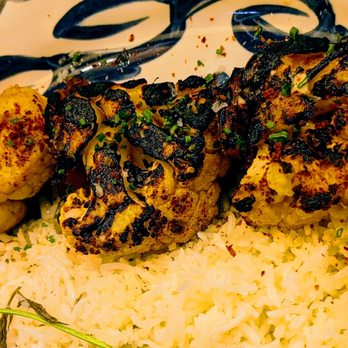 Aba - Grilled cauliflower kebab - Mediterranean Near Me - Austin, Texas Aba - Grilled cauliflower kebab - Mediterranean Near Me - Austin, Texas