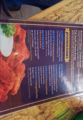 Menu photo 1 Wingman Guadalajara, JAL