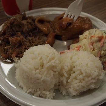 K's Drive-In - Katsu PIg on the left, Shoyu Chicken on the right. - American Near Me - Hilo, Hawaii