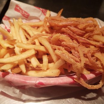 Tasty Burger - 50/50! Fries and Onion Rings - Burgers Near Me - Boston, Massachusetts