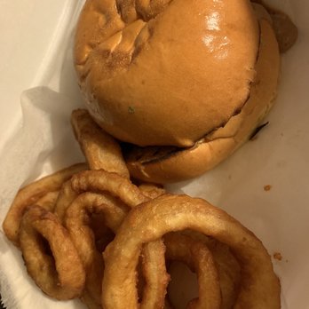 B-Unos - PB & Jam Burger (NEW) Side Onion Rings Flavor experience for sure - Breakfast & Brunch Near Me - Burlington, New Jersey B-Unos - PB & Jam Burger (NEW) Side Onion Rings Flavor experience for sure - Breakfast & Brunch Near Me - Burlington, New Jersey