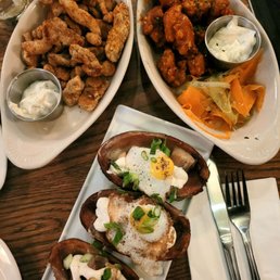 Cauliflower bites, potato skins and something else