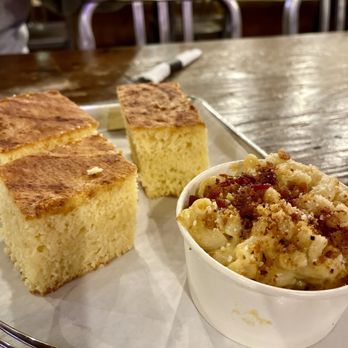 Badlands BBQ - Cornbread and Jalapeno Bacon Mac N Cheese - Barbeque Near Me - Norco, California Badlands BBQ - Cornbread and Jalapeno Bacon Mac N Cheese - Barbeque Near Me - Norco, California
