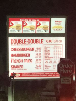 Menu photo 4 In-N-Out Burger Tempe, AZ