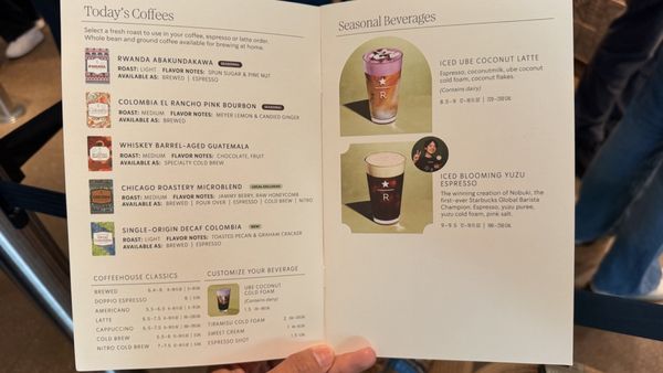 Menu photo 2 Starbucks Reserve Roastery Chicago Chicago, IL Menu photo 2 Starbucks Reserve Roastery Chicago Chicago, IL