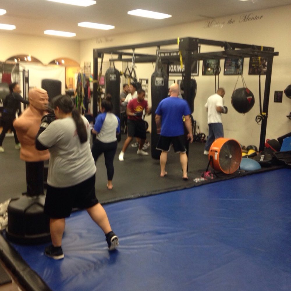 Working out on punching bag Working out on punching bag