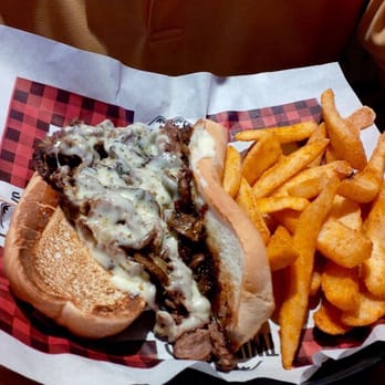 Twin Peaks - Philly Cheesesteak with seasoned fries - American Near Me - Augusta, Georgia Twin Peaks - Philly Cheesesteak with seasoned fries - American Near Me - Augusta, Georgia