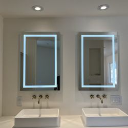 Zero Dark Knights Electrical - Lighted mirrors and LED recessed gimbal trims