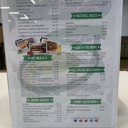 Cafe Menu