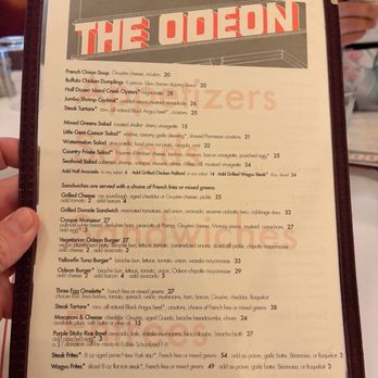 The Odeon - Menu - New American Near Me - New York, New York The Odeon - Menu - New American Near Me - New York, New York