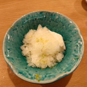 Sushi Sonagi - Buttermilk pudding and yuzu ice. - Sushi Bars Near Me - Gardena, California