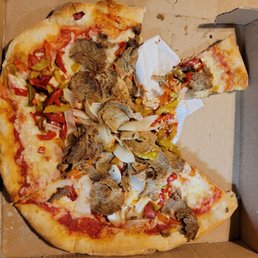 Specialty Pie (meatball, bell peppers, and onion) Specialty Pie (meatball, bell peppers, and onion)