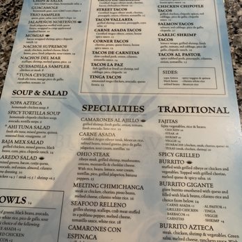 Blue Agave - Lunch menu - Tacos Near Me - Cleveland, Ohio