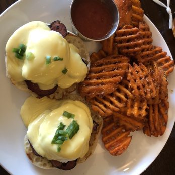 Mockingbird Kitchen - Duck Benedict - New American Near Me - Fayetteville, Arkansas