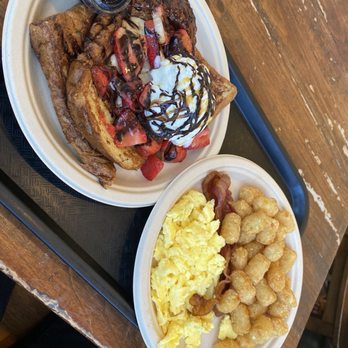 Butter Cafe and Bakery - French toast combo with tater tots - Coffee & Tea Near Me - San Dimas, California Butter Cafe and Bakery - French toast combo with tater tots - Coffee & Tea Near Me - San Dimas, California