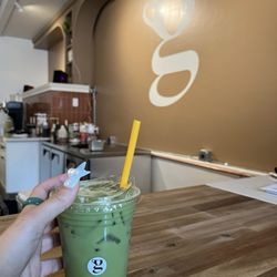 Pandan vanilla matcha latte