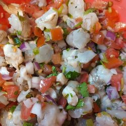 Bought some ceviche the shrimp wasn't marinated enough was still a bit raw I waited till the next day to eat