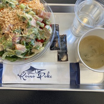 Koino Poke - 32 oz. Large Build Your Own Poke Bowl with free miso soup - Poke Near Me - Midvale, Utah
