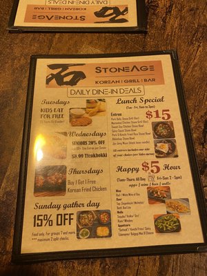 Menu photo 1 StoneAge Katy, TX