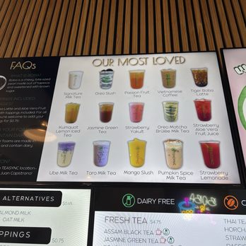 Teasync - Menu - Bubble Tea Near Me - San Juan Capistrano, California