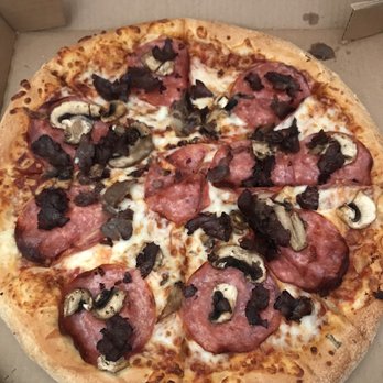 Domino's Pizza - Hand tossed pizza salami mushroom and philly steak - Pizza Near Me - Leavenworth, Kansas