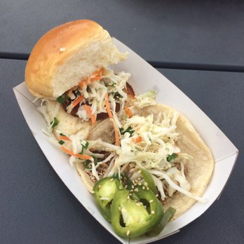 Marination Ma Kai - Spam slider and Kalua pork taco - Korean Near Me - Seattle, Washington Marination Ma Kai - Spam slider and Kalua pork taco - Korean Near Me - Seattle, Washington