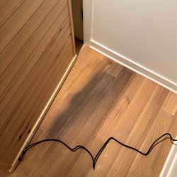 Burnt floor from sauna